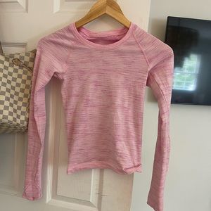 Strawberry Milkshake Long Sleeve Lululemon Swiftly Top